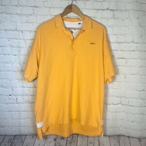 Orvis Signature Polo Men’s Short Sleeve Tangerine‎ Shirt size Large Cotton